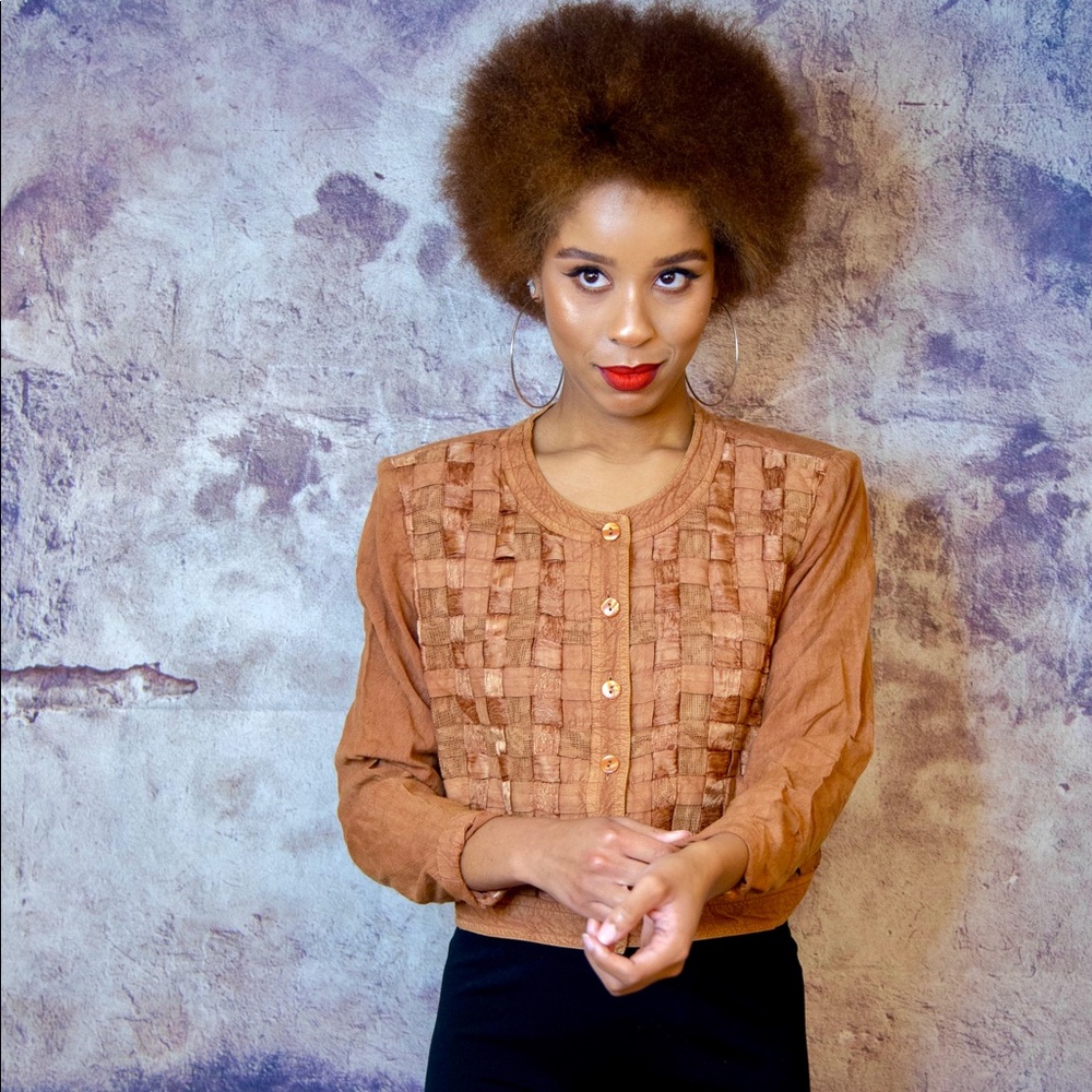 VTG Brown country wear clothing company top